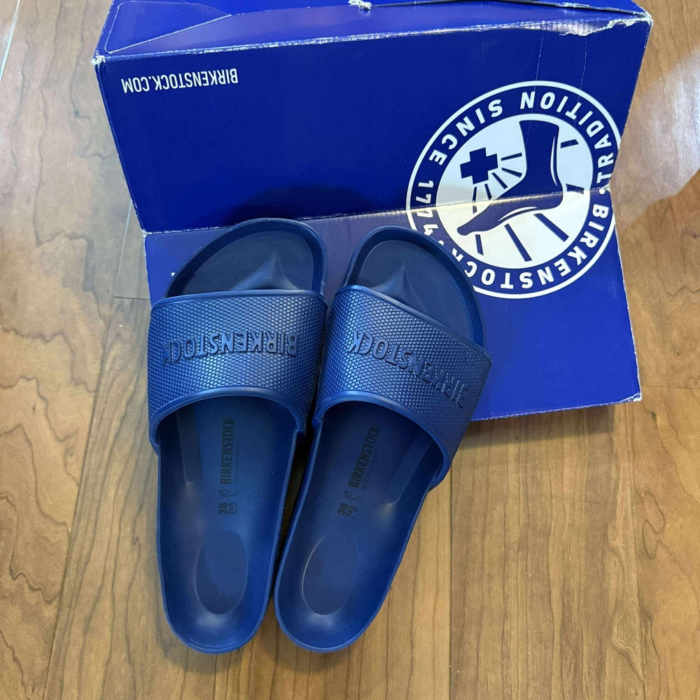 Birkenstock Blue Slide Sandals